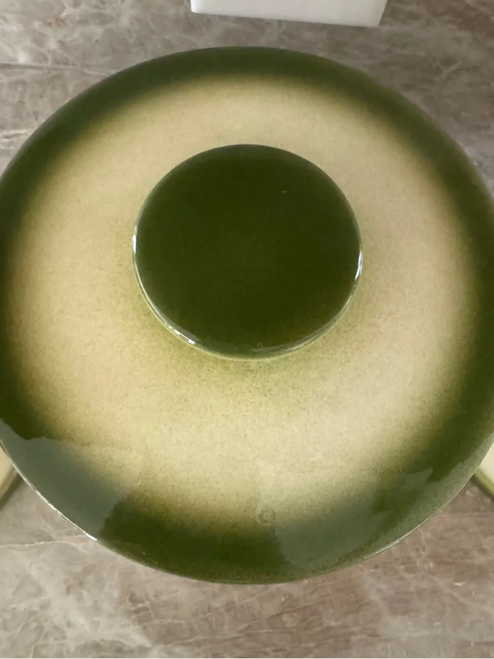 Vintage‎ Ceramic Fruit Canister Set Green Ombre Farmhouse Kitchen